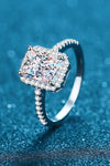 1 Carat Rectangle Moissanite Ring Moissanite - Tophatter Daily Deals