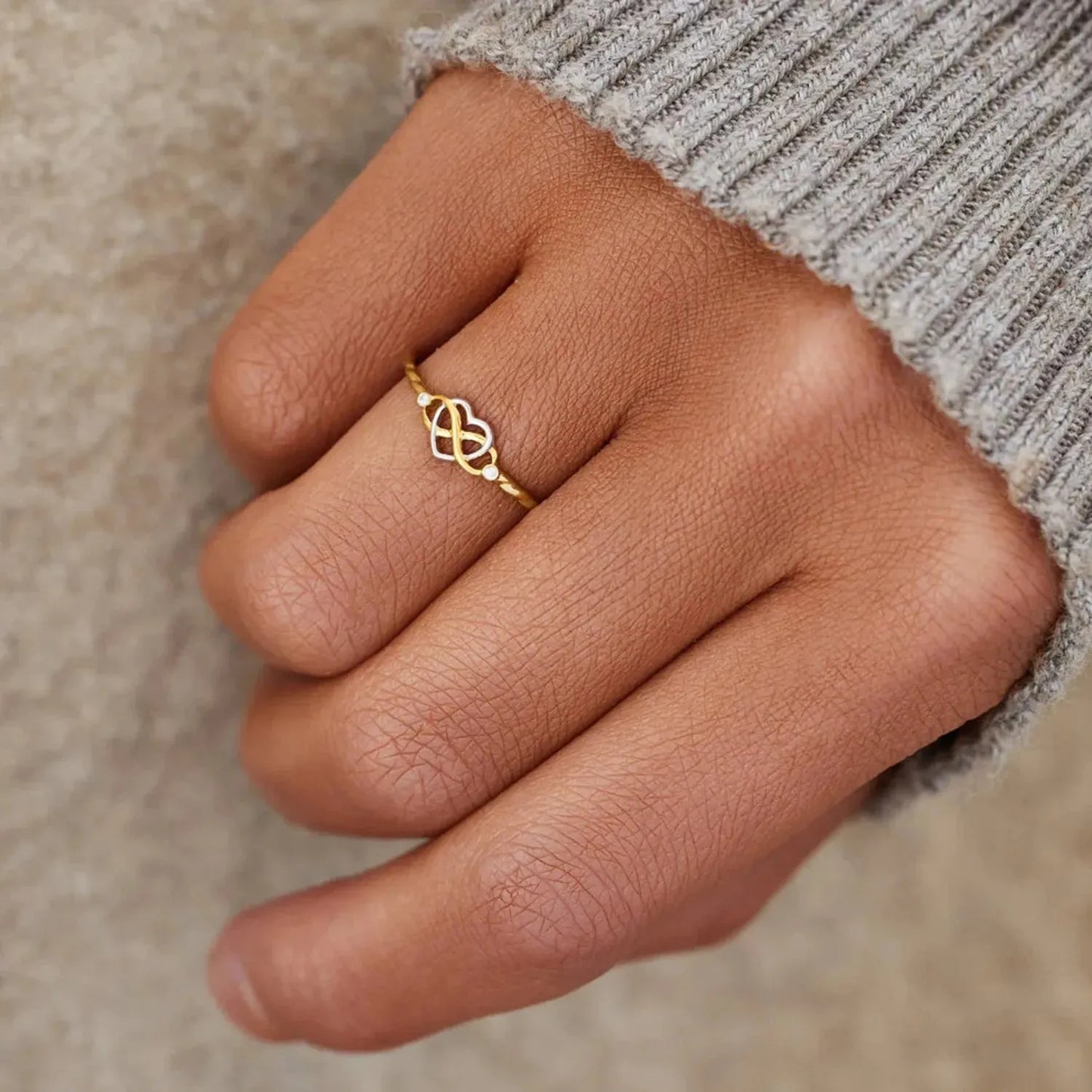 Number 8 Heart 925 Sterling Silver Ring Rings - Tophatter Daily Deals