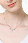 Find Your Center Moissanite Necklace Silver One Size Moissanite - Tophatter Daily Deals