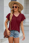 V-Neck Short Sleeve T-Shirt Women's T-Shirts - Tophatter Daily Deals