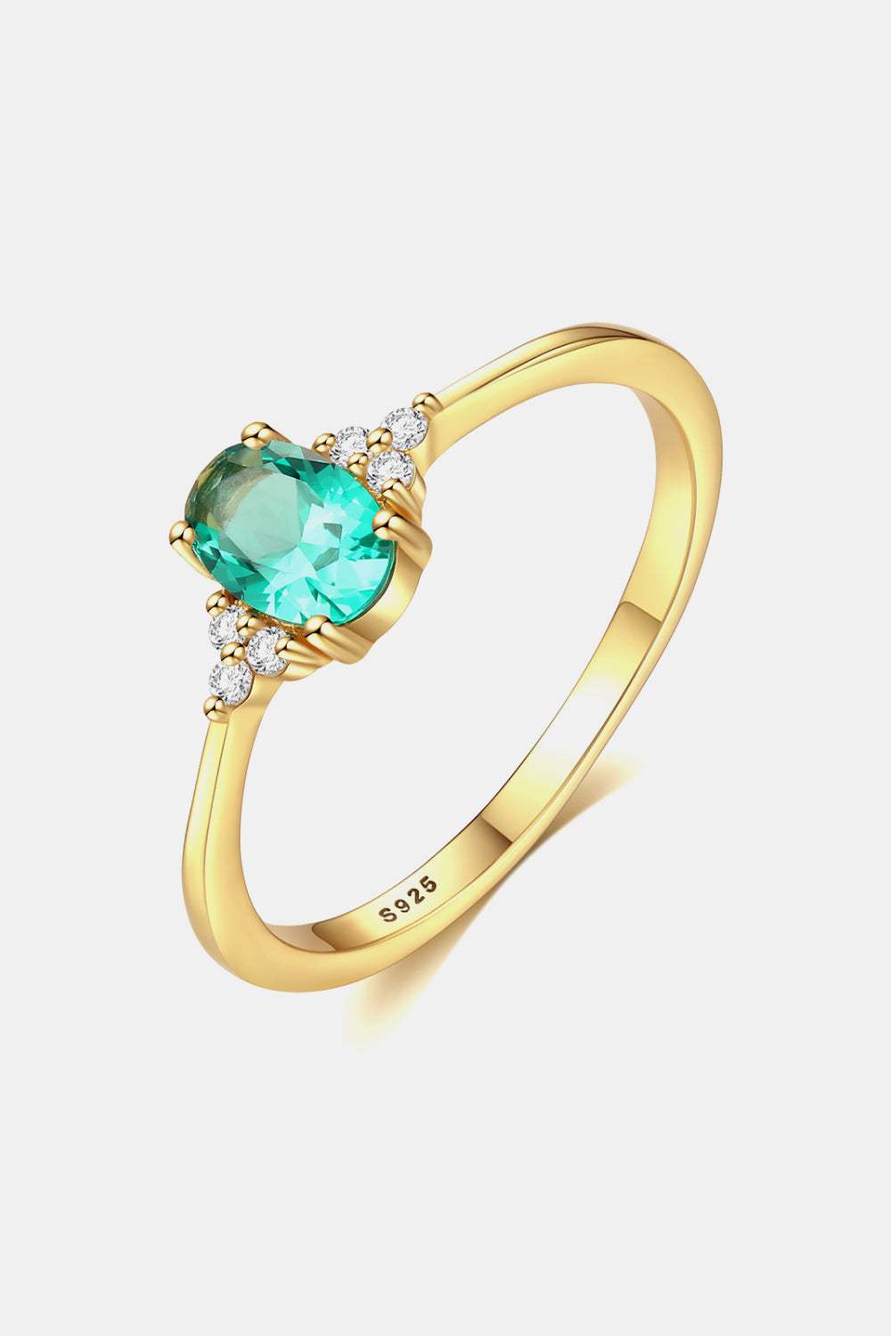 Zircon 925 Sterling Silver Ring Gold Rings - Tophatter Daily Deals