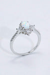 Platinum-Plated Opal and Zircon Ring Opal - Tophatter Daily Deals