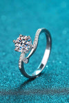 1 Carat Moissanite 925 Sterling Silver Bypass Ring Moissanite - Tophatter Daily Deals