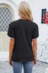 Round Neck Petal Sleeve T-Shirt Women's T-Shirts - Tophatter Daily Deals