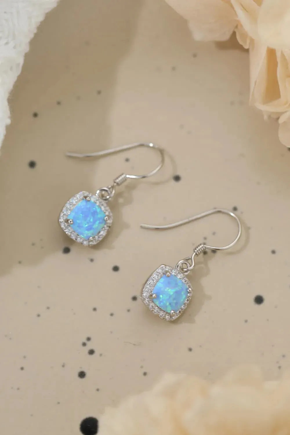 Opal Square Drop Earrings Opal - Tophatter Daily Deals