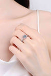 1 Carat Moissanite Flower-Shaped Crisscross Ring Moissanite - Tophatter Daily Deals