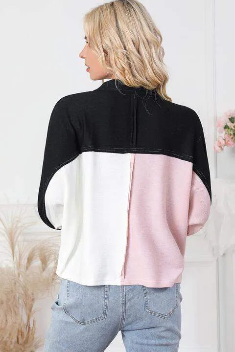 Multicolor Button-Down Long Sleeve Blouse Blouses - Tophatter Daily Deals