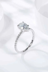 1.8 Carat Moissanite Side Stone Ring Moissanite - Tophatter Daily Deals