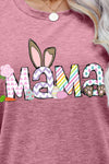 Easter MAMA Graphic Round Neck T-Shirt Women's T-Shirts - Tophatter Daily Deals