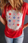 Star and Stripe Graphic Short Sleeve Tee Women's T-Shirts - Tophatter Daily Deals