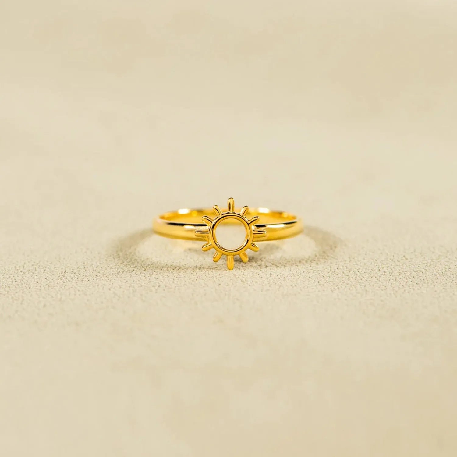 Sun Shape 18K Gold-Plated Ring Rings - Tophatter Daily Deals