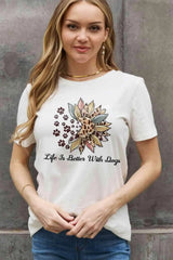 Simply Love Simply Love Full Size LIFE IS BETTER WITH DOGS Graphic Cotton Tee Women's T-Shirts - Tophatter Daily Deals