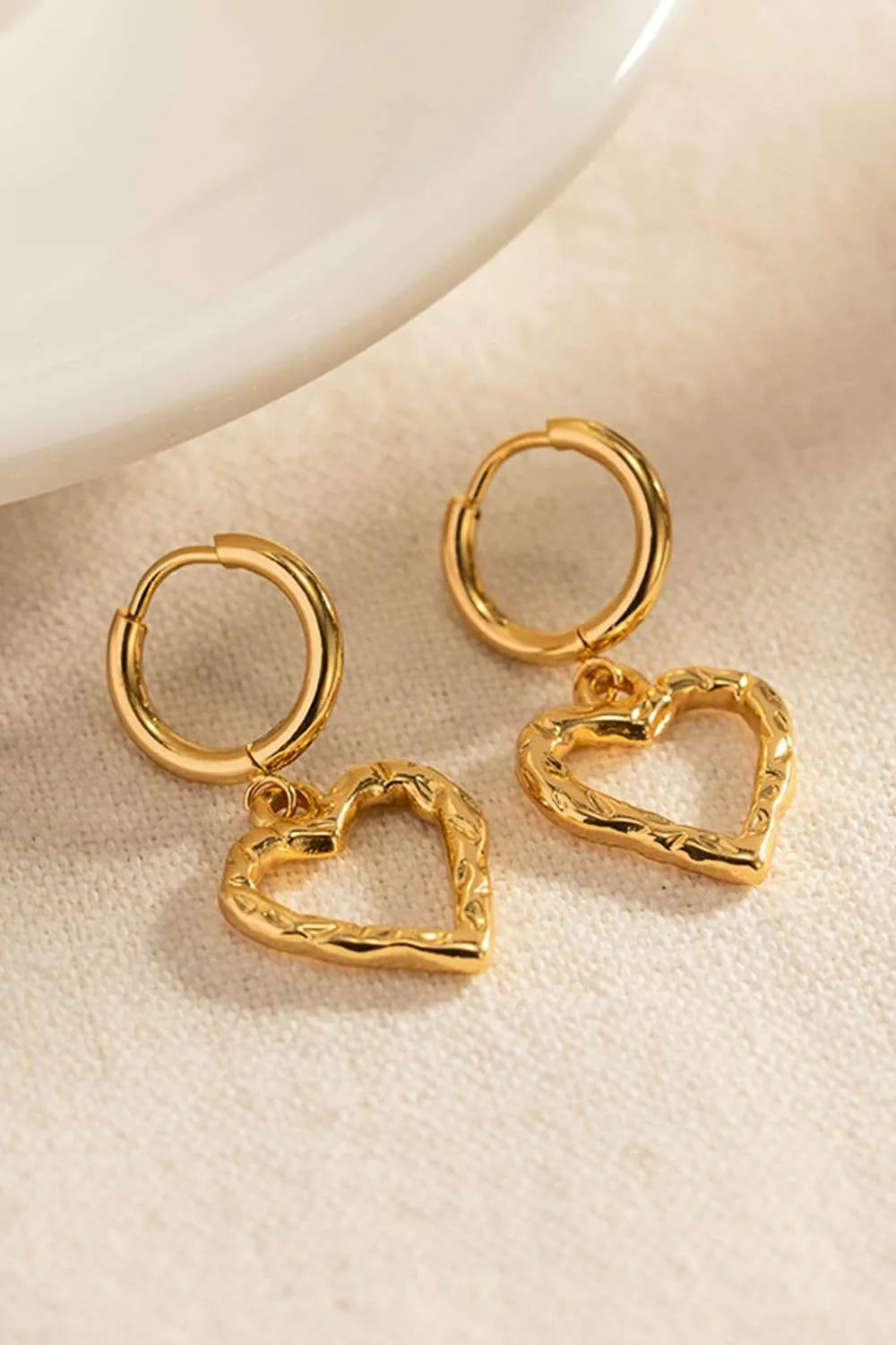 Heart Stainless Steel Drop Earrings Earrings - Tophatter Daily Deals