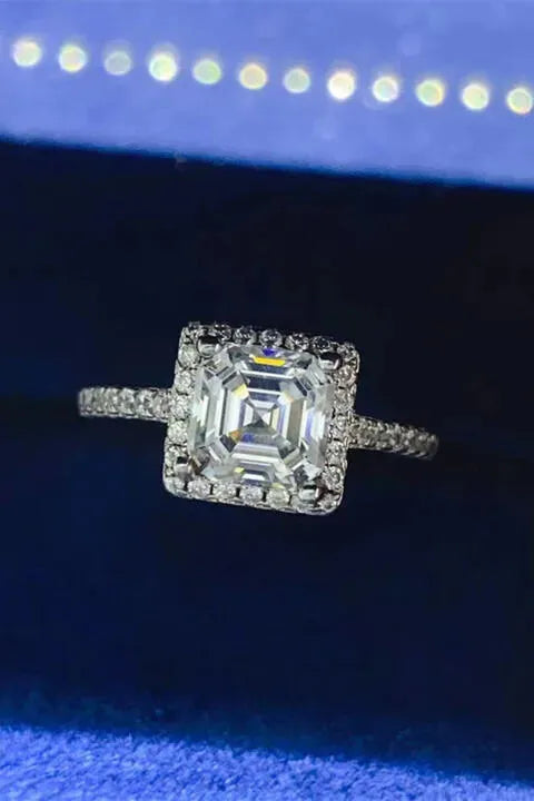 2 Carat Moissanite 925 Sterling Silver Ring Moissanite - Tophatter Daily Deals