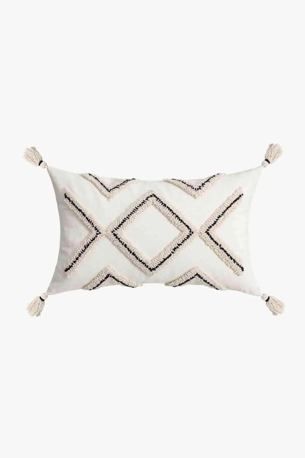 Geometric Embroidered Decorative Throw Pillow Case Diamond-Shaped Lumbar Pillow One Size Decorative Pillowcases - Tophatter Daily Deals