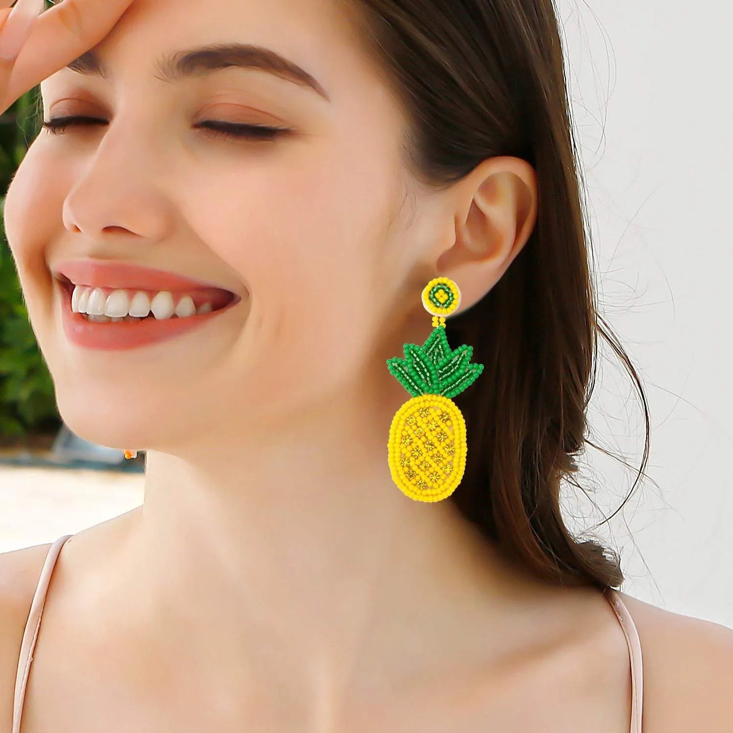 Bead Stainless Steel Pineapple Earrings Earrings - Tophatter Daily Deals