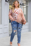 Plus Size Waffle-Knit Drop Shoulder Blouse Blouses - Tophatter Daily Deals