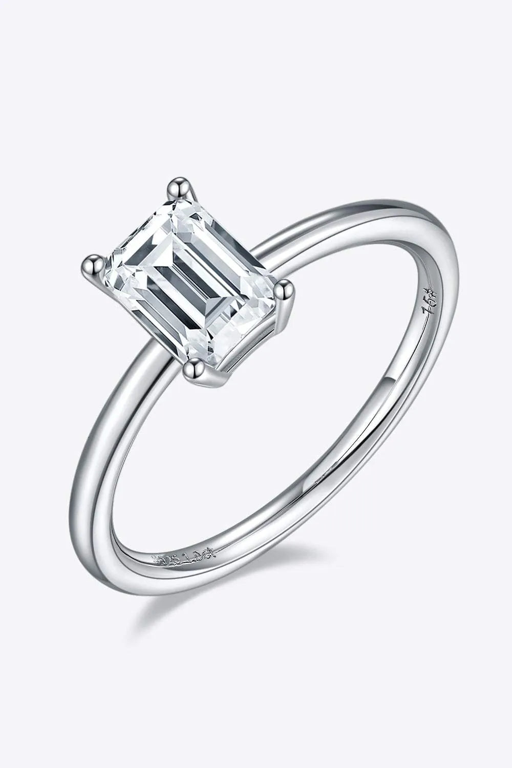 1 Carat Moissanite 925 Sterling Silver Solitaire Ring Rings - Tophatter Daily Deals