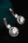 12 Carat Moissanite Platinum-Plated Drop Earrings Moissanite - Tophatter Daily Deals