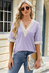 V-Neck Half Sleeve T-Shirt Women's T-Shirts - Tophatter Daily Deals