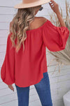 Off-Shoulder Balloon Sleeve Top Blouses - Tophatter Daily Deals