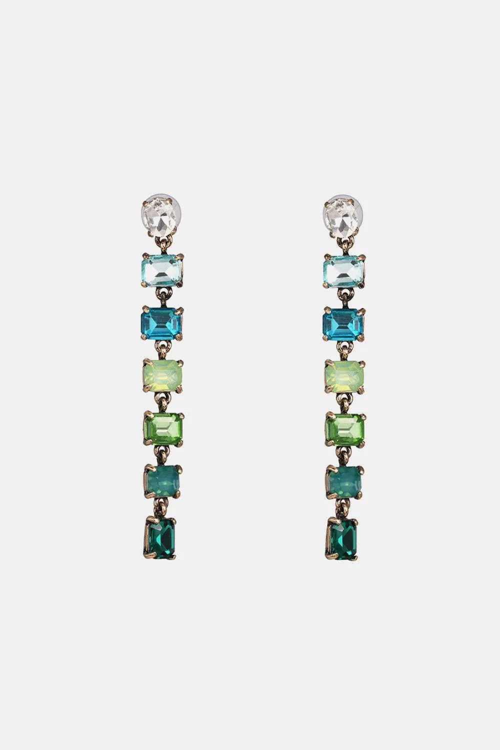 Geometrical Shape Resin Dangle Earrings Mid Green One Size Earrings - Tophatter Daily Deals