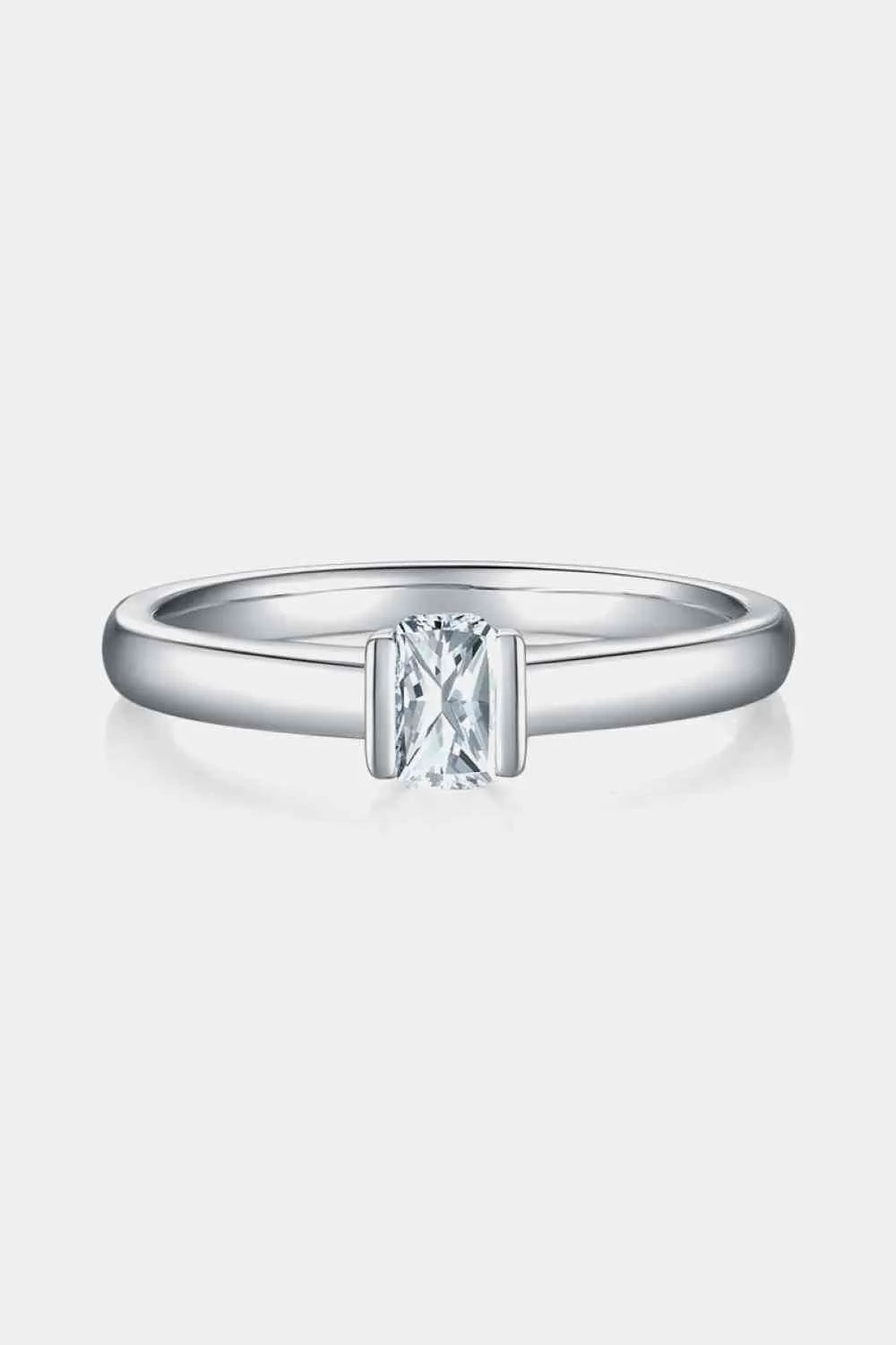 Moissanite 925 Sterling Silver Solitaire Ring Moissanite - Tophatter Daily Deals