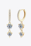 Adored Be The One Moissanite Drop Earrings Gold One Size Moissanite - Tophatter Daily Deals