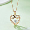 Moissanite 925 Sterling Silver Heart Necklace Rose Gold One Size Moissanite - Tophatter Daily Deals