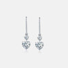 5.44 Carat 925 Sterling Silver Moissanite Heart Drop Earrings - Shop Tophatter Deals, Electronics, Fashion, Jewelry, Health, Beauty, Home Decor, Free Shipping