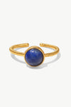 18K Gold-Plated Twisted Open Ring Gold Blue One Size Rings - Tophatter Daily Deals