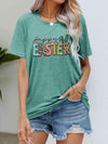 HAPPY EASTER Graphic Round Neck Tee Shirt Gum Leaf Women's T-Shirts - Tophatter Daily Deals