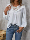 Lace Detail Balloon Sleeve Blouse Blouses - Tophatter Daily Deals