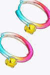 Rhinestone Copper Huggie Earrings Earrings - Tophatter Daily Deals