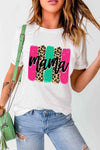 MAMA Graphic Round Neck T-Shirt Women's T-Shirts - Tophatter Daily Deals