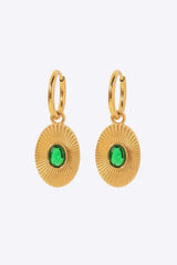 Stainless Steel Oval Dangle Earrings Earrings - Tophatter Daily Deals
