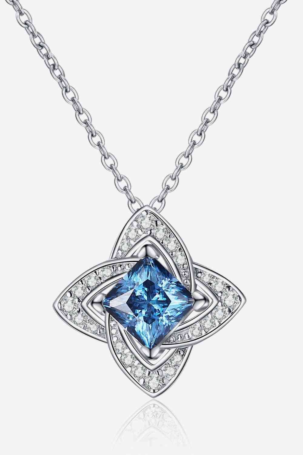 1 Carat Moissanite Floral Pendant Necklace - Shop Tophatter Deals, Electronics, Fashion, Jewelry, Health, Beauty, Home Decor, Free Shipping