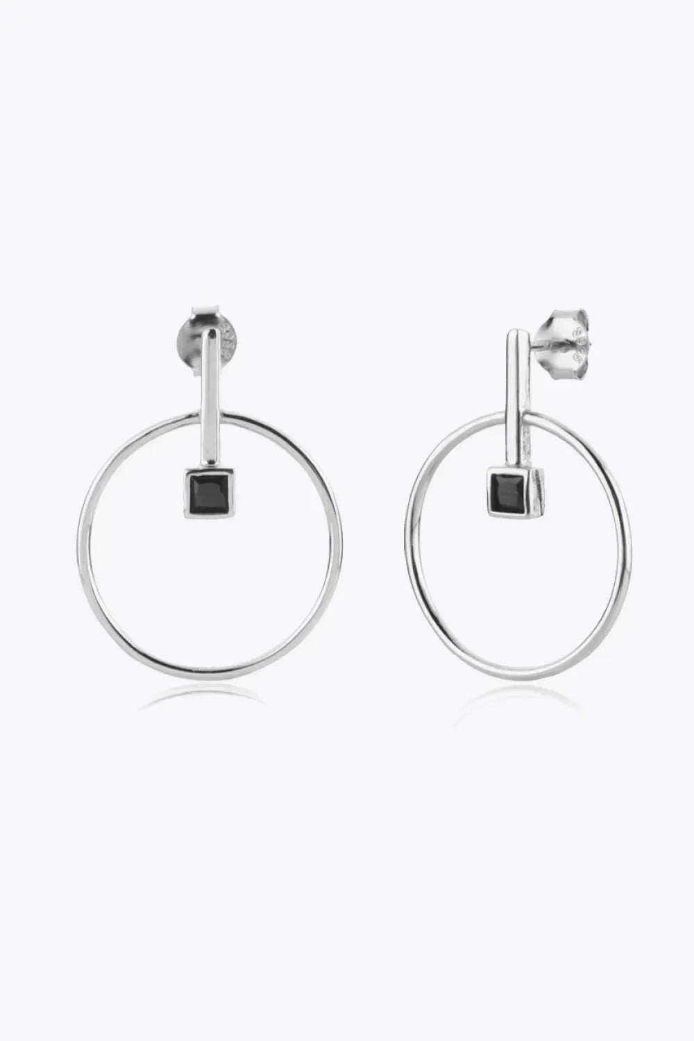 Zircon Decor 925 Sterling Silver Earrings Silver One Size Earrings - Tophatter Daily Deals