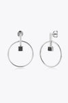 Zircon Decor 925 Sterling Silver Earrings Silver One Size Earrings - Tophatter Daily Deals