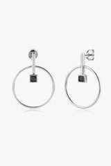 Zircon Decor 925 Sterling Silver Earrings Silver One Size Earrings - Tophatter Daily Deals