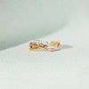 Crisscross Gold-Plated 925 Sterling Silver Ring - Tophatter Deals