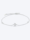 A To F Zircon 925 Sterling Silver Bracelet B-Silver One Size Bracelets - Tophatter Daily Deals
