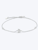 A To F Zircon 925 Sterling Silver Bracelet B-Silver One Size Bracelets - Tophatter Daily Deals