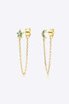 Zircon Star and Moon Mismatched Earrings Gold Blue One Size Earrings - Tophatter Daily Deals