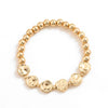 Gold-Plated Alloy Bead Bracelet Style C One Size Bracelets - Tophatter Daily Deals