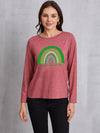 HAPPY ST. PATRICK'S DAY Round Neck T-Shirt Light Mauve Women's T-Shirts - Tophatter Daily Deals