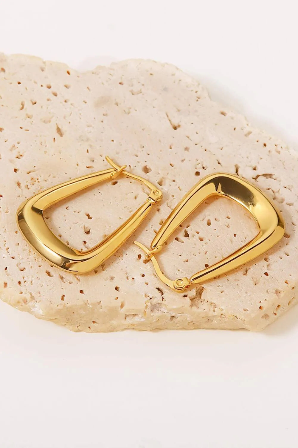 18K Gold-Plated Geometric Earrings Earrings - Tophatter Daily Deals
