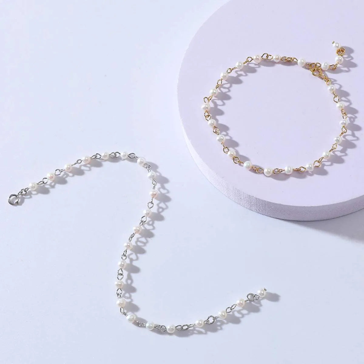 925 Sterling Silver Pearl Bracelet Bracelets - Tophatter Daily Deals
