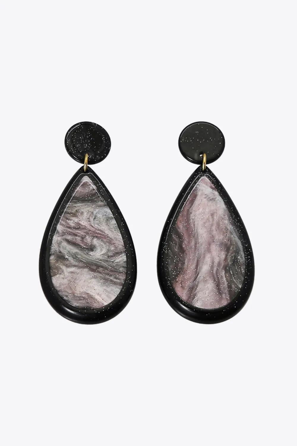 Teardrop Acrylic Earrings Black One Size Earrings - Tophatter Daily Deals