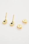 Inlaid Zircon Square 925 Sterling Silver Earrings Earrings - Tophatter Daily Deals